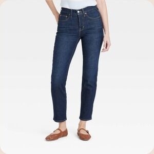 Women's Mid-Rise 80's Slim Fit Jeans - Universal Thread Dark Wash 14